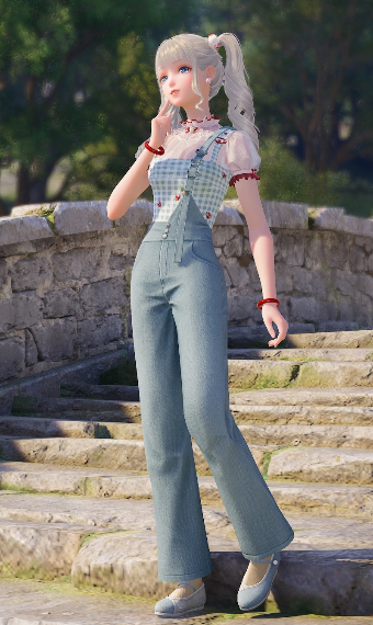 Sweet Plaid Overalls image