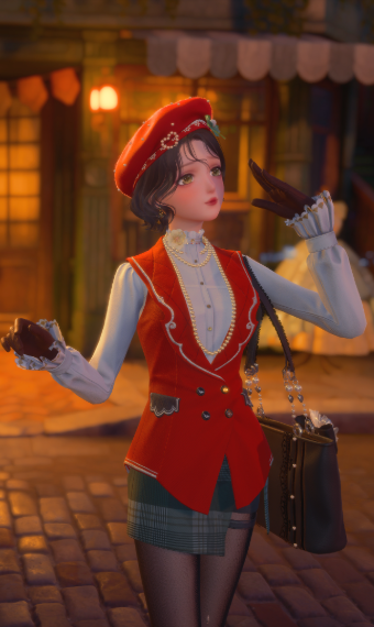 Red Vest City Girl image