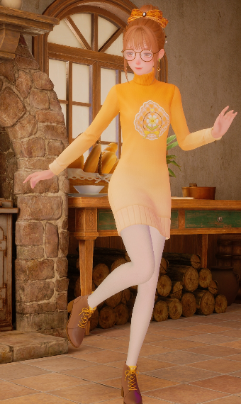 Cozy Yellow Sweaterdress image
