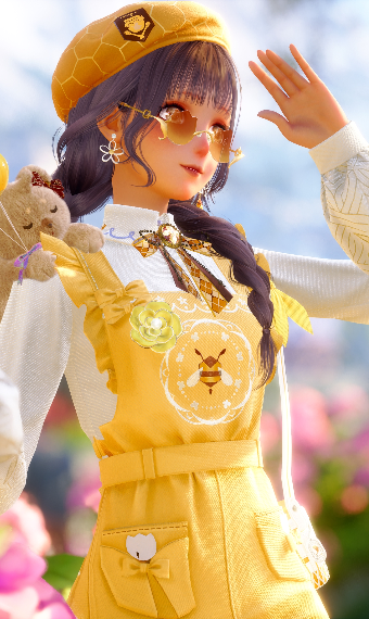 Flowers and bees image