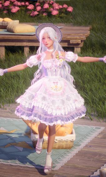 purple flower girl image