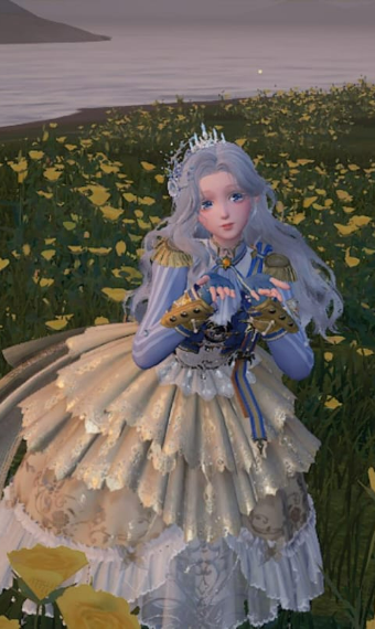 Silvery ballgown image