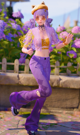 Purple & orange punk! image