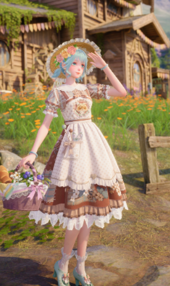 Cottage girl image