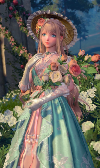 Lady in the Garden: Monet inspired image