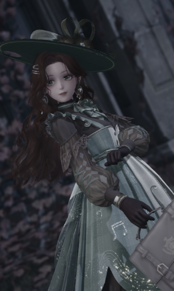 Brown & Green Dress image