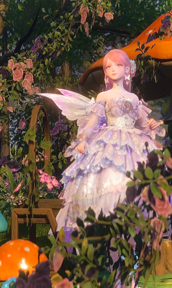 Pink spring fairy image