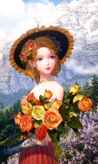 Orange roses image