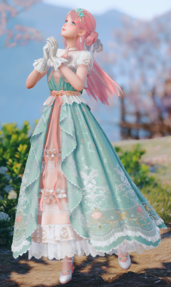 Falling peach blossoms image