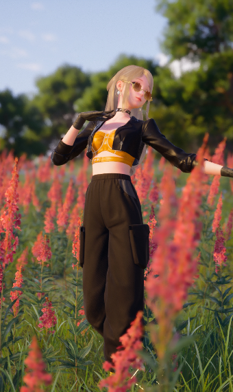Stylish city influencer image