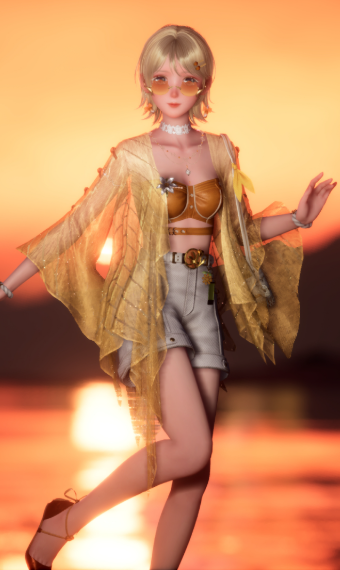Sunset at the beach image