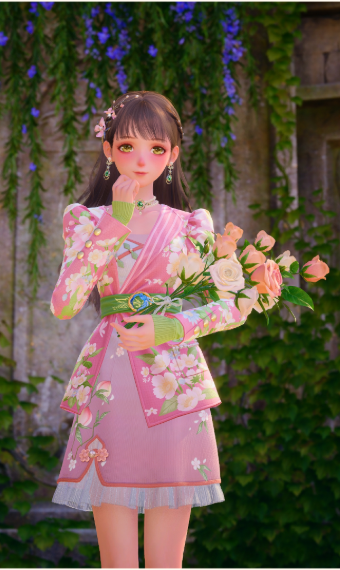 Pink spring flower day image