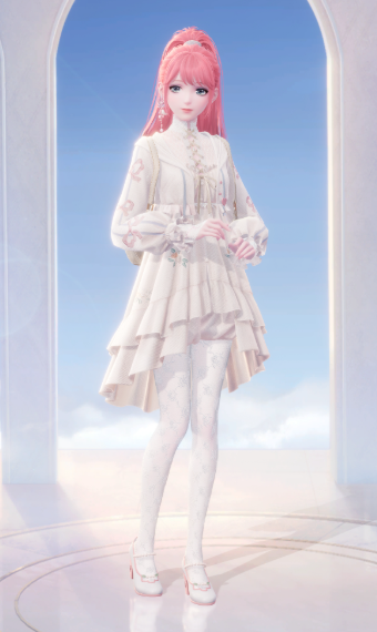 Cute & Elegant Nikki in White image