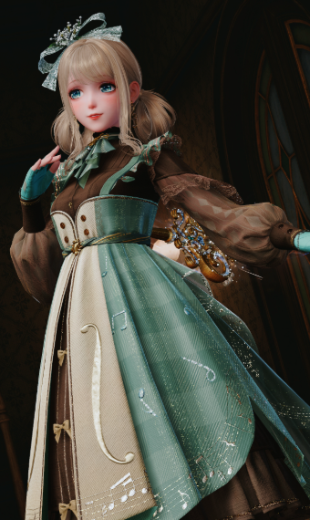 Musical wind-up doll image
