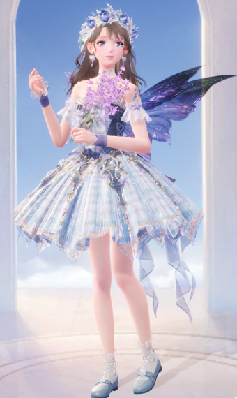 Blue Flower Girl image