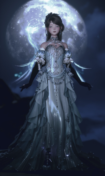 Moonlit shore image