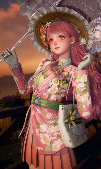 Pink Flower Girl image