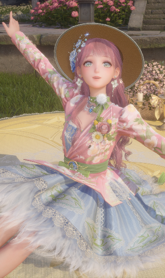 Sky Blue and Flowers image