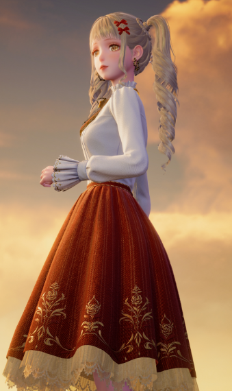 Lady in red image