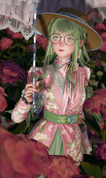 pink and green image