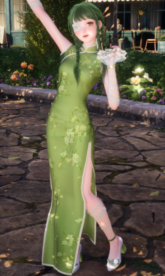 green qipao image