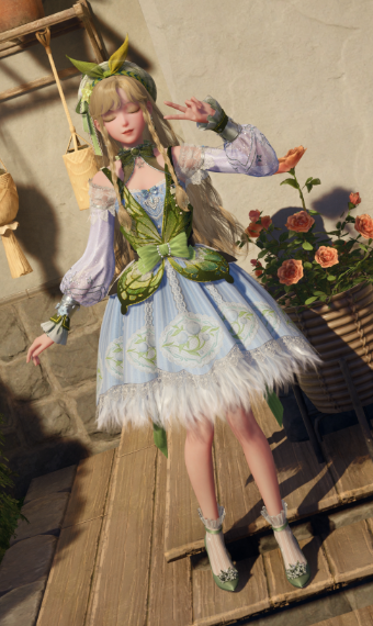Emerald Butterfly Dress image