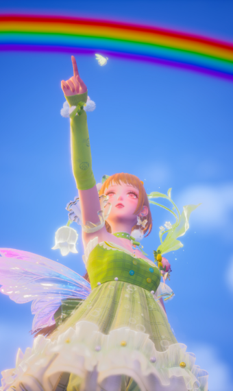 Green Bubbly Fairy Of Joy image
