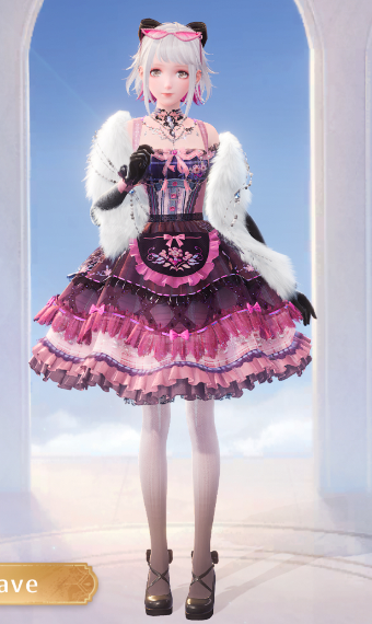 Pink and black cute outfit image