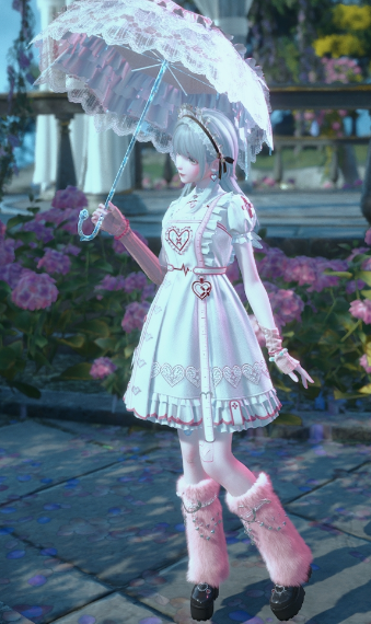 walk in a pink garden image
