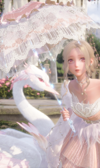 Pink swan princess image