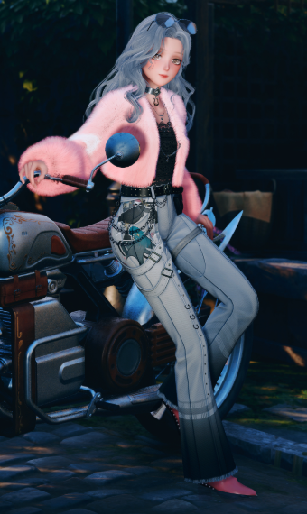 Pink biker image