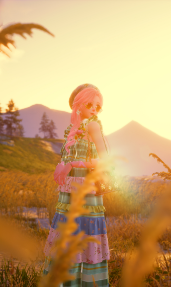 Walk by the sunrise image