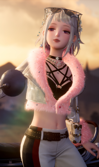 Biker in Pink image