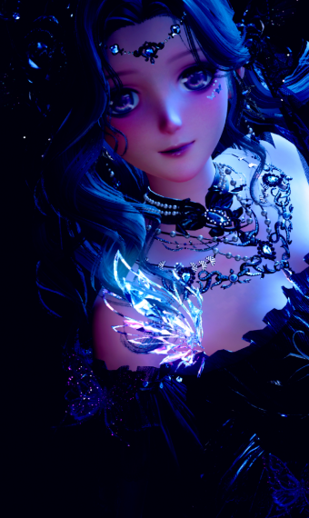 Moonlit butterfly image