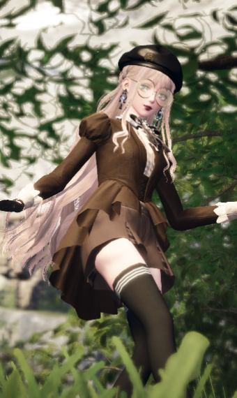 school girl but its dark academia :P image