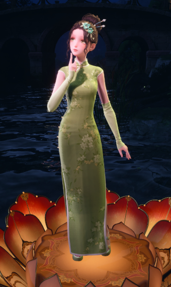 Green Qipao image
