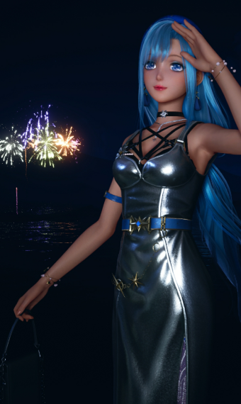 blue lady of  night image