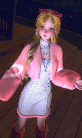 Cute fluffy pink image