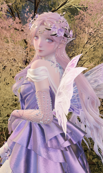 Elegant Purple Flower Fairy image