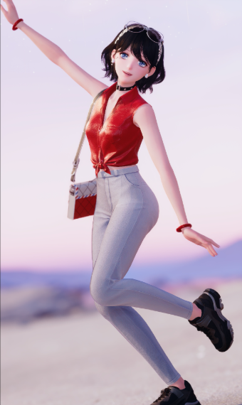 Casual Stroll Red image