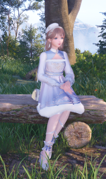 Snow blue bunny image