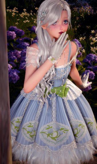Snow Among Flowers image