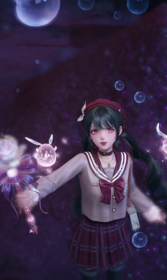 Magical pink bubble image