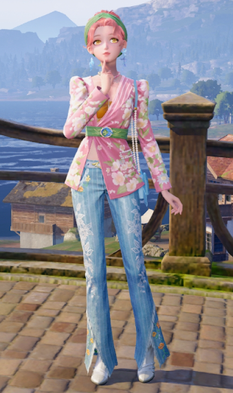Floral, Denim, and Professional image