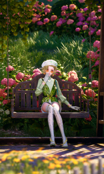 green butterfly lady image