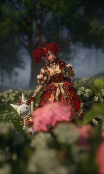queen of hearts and her rabbit image