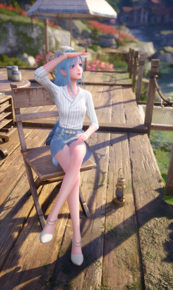Tranquil blue wandering image