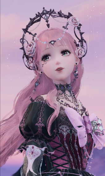 Pink thorn roses image