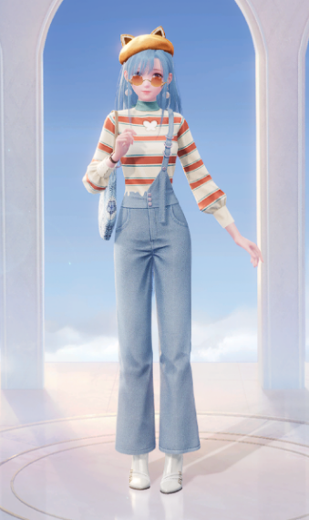 Blue-red casual image