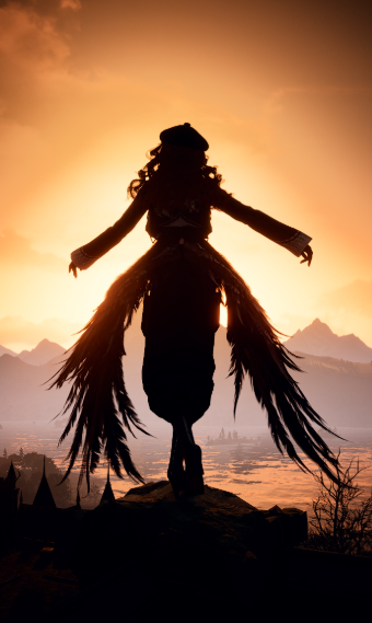Sunset Crow image